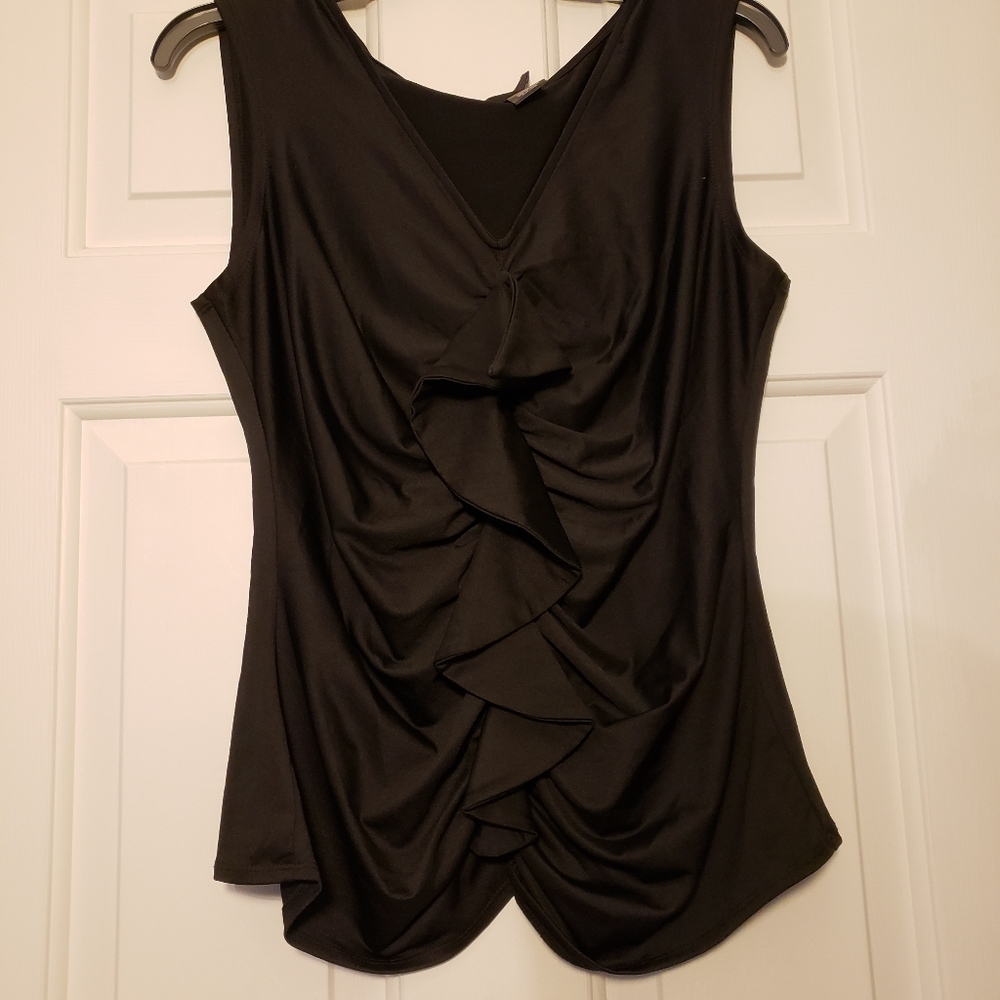 New w/o tags. Black cinch sleeveless blouse